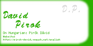 david pirok business card
